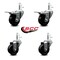 Service Caster 3 Phenolic Wheel Swivel 7/16'' Grip Ring Stem Caster Set 2 Total Lock Brake, 4PK SCC-GRTTL20S314-PHS-716138-2-S-2 - alternate 2